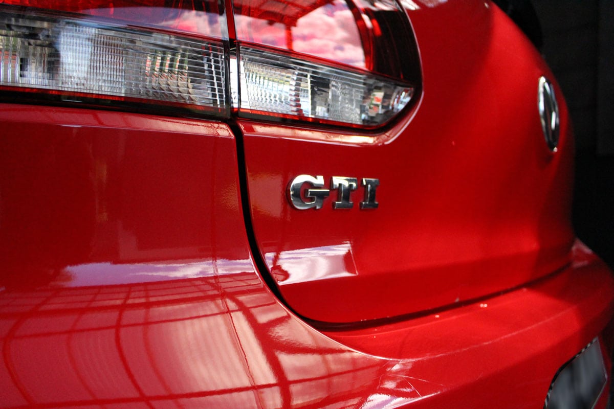 Red Auto Rear View GTI
